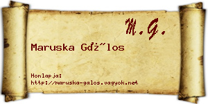 Maruska Gálos névjegykártya